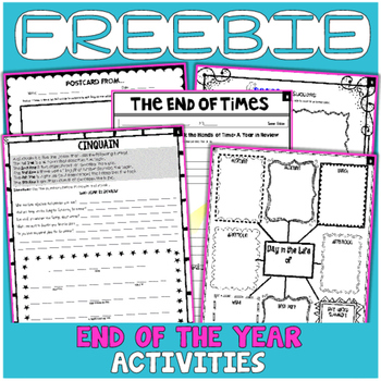 Preview of FREEBIE: End of Year Activities
