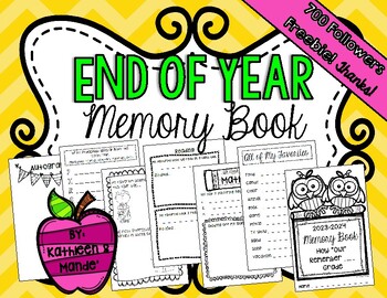 Preview of {FREEBIE} End of Year Memory Book