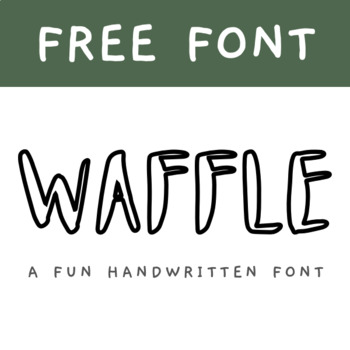 Preview of FREEBIE FONTS : Waffle Font : Personal & Commercial use