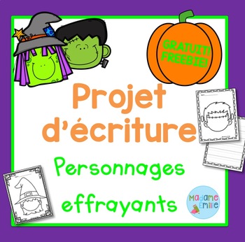 Preview of FREEBIE FRENCH Halloween Writing/ Projet d'écriture Halloween (gratuit)