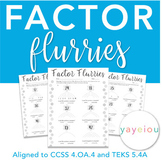 FREE 4.OA.4 Factor Flurries | Three Free Pages of Factor P