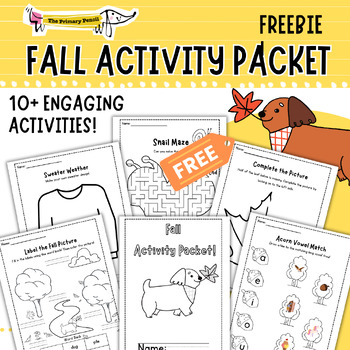 Preview of FREEBIE Fall Activity Packet | Coloring and Literacy Worksheets | September