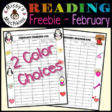 FREEBIE! February Reading Log - 2 color & 2 BW - Valentine