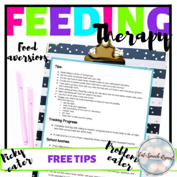 Preview of FREEBIE- Feeding Therapy Tips for Parents Handout