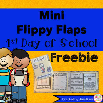 Preview of FREEBIE First Day of School Interactive Notebook Lapbook