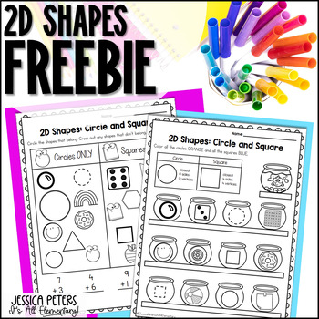 Preview of 2D Shapes Worksheets | Real World 2d Shapes | 1st Grade Math Worksheets