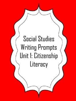 Preview of FREEBIE! First Grade Social Studies Writing Prompts