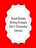 FREEBIE! First Grade Social Studies Writing Prompts