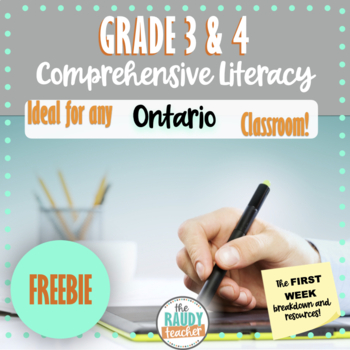Preview of FREEBIE First Week of Comprehensive Literacy for Grades 3 and 4