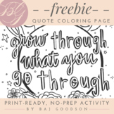 FREEBIE | Flowery Growth Mindset Spring Coloring Sheet | 1