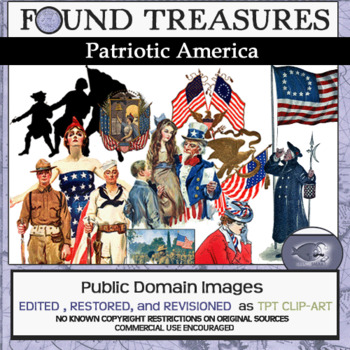 Preview of FREEBIE Found Treasures: Patriotic America Clip-Art