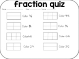 FREEBIE Fraction Quiz