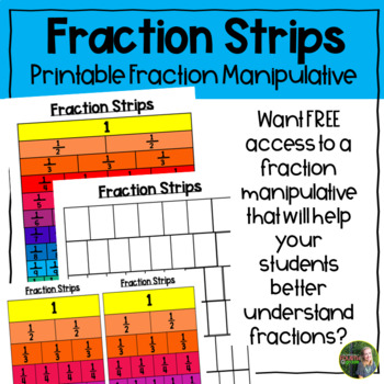 Preview of FREEBIE Fraction Strips Manipulatives