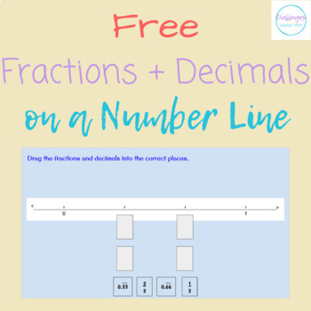 Preview of FREEBIE Fractions and Decimals on a Number Line