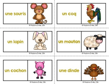 FREEBIE French Farm Animals Puzzles/ Casse-tête {Animaux de la ferme}