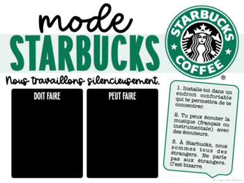 Preview of FREEBIE French Starbucks Mode Slide