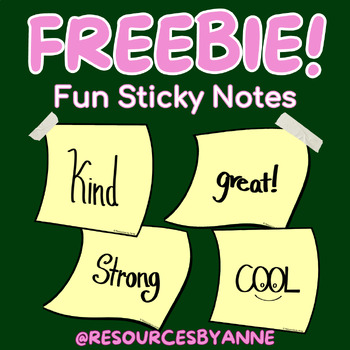 Preview of FREEBIE! Fun Sticky Note Messages | Post it notes