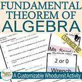 FREEBIE Fundamental Theorem of Algebra & Descartes' Rule M