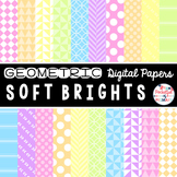 FREEBIE - GEOMETRIC Soft Brights Digital Papers