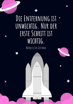 Preview of FREEBIE!  German Motivational Poster, Deutsch lernen Motivation