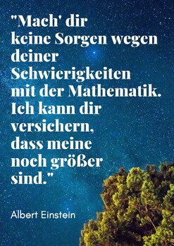 Preview of FREEBIE! German Motivational Poster, Deutsch lernen Motivation, kostenlos