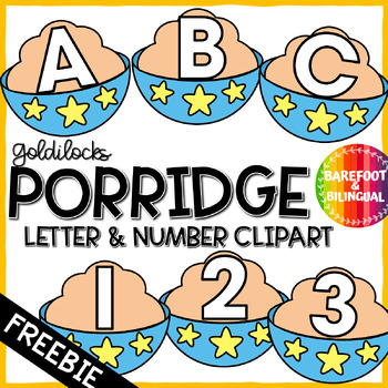 Preview of FREEBIE - Goldilocks & The 3 Bears Clipart - Free Alphabet Clipart