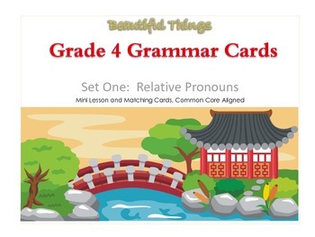 Preview of FREEBIE - Grade 4 Grammar Mini Lesson and Matching Cards, Common Core Aligned