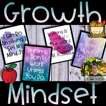 Preview of FREEBIE Growth Mindset Posters
