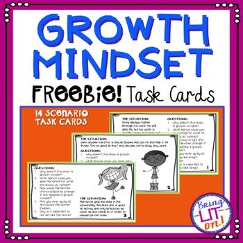 Preview of FREEBIE! Growth Mindset Task Cards