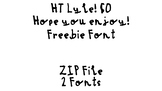 FREEBIE HT Font: Lyle PERSONAL & NON-COMMERCIAL USE