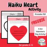 FREEBIE! Haiku Heart Activity
