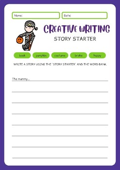FREEBIE Halloween Creative Writing worksheets by Christinafreeprints