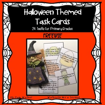 Preview of FREEBIE Halloween Themed Task Cards