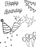 FREEBIE Happy Birthday Coloring Page