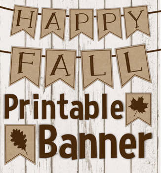 FREEBIE Happy Fall Banner by The Unconventional Educator TPT