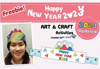 Preview of FREEBIE! Happy New Year 2023 (Happy New Year Activities 2023) Printable