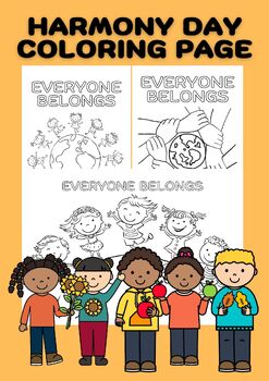 Preview of FREEBIE!!! Harmony Day Coloring page