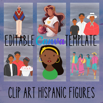 Preview of FREEBIE!! Hispanic/Latin@ Figures Clip Art Collection