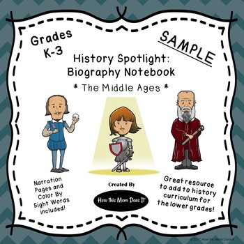 Preview of FREEBIE - Historical Figures Notebooking Pages - Middle Ages - Joan of Arc