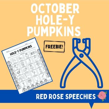 Preview of FREEBIE Hole-Y Pumpkins- October Theme Articulation Therapy