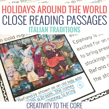 Preview of FREEBIE Holidays Around the World Close Read