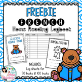 FREEBIE Home Reading Logbook - Livret pour la lecture chez moi