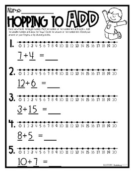 Preview of FREEBIE - Hopping to ADD on a Number Line