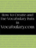 FREEBIE: How To Use Vocabulary.com Vocabulary Lists