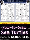 FREEBIE!  How-to-Draw Sea Turtles-Art Skills Practice Work