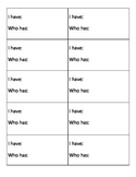 FREEBIE "I Have, Who Has" Blank Template