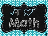 FREEBIE I Love Math Poster!