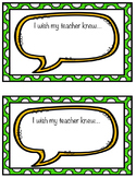 FREEBIE: I Wish My Teacher/Counselor Knew...