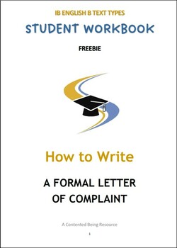 Preview of FREEBIE: IB ENGLISH B: How to write a LETTER OF COMPLAINT Pack