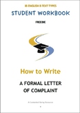 FREEBIE: IB ENGLISH B: How to write a LETTER OF COMPLAINT Pack